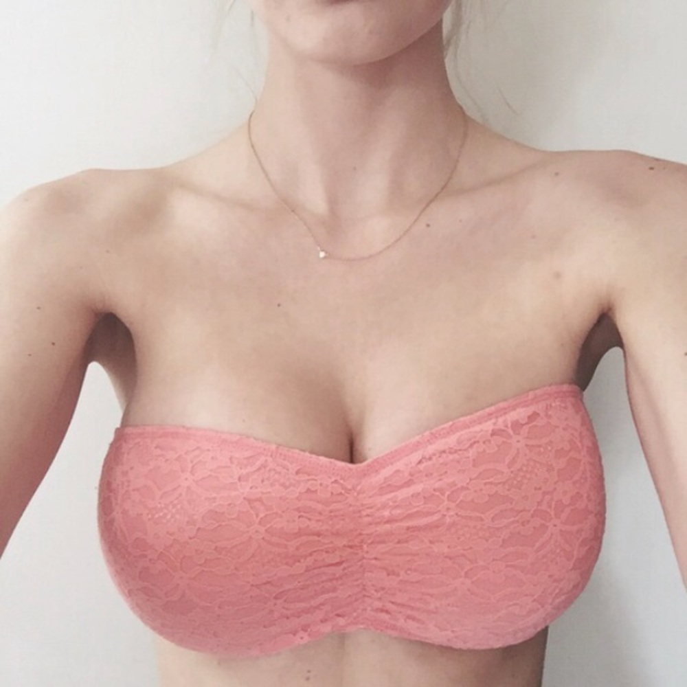 Pink Victoria secret bandeau lace S pink